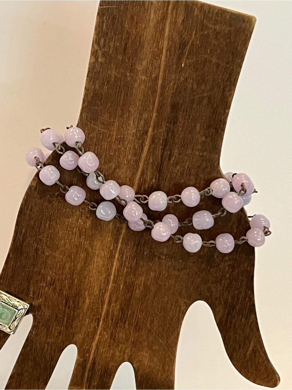 Lilac Glass  Beaded Bracelet